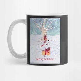 Woodland creatures + Merry Solstice Mug